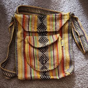 Colorful Woven Shoulder Bag
